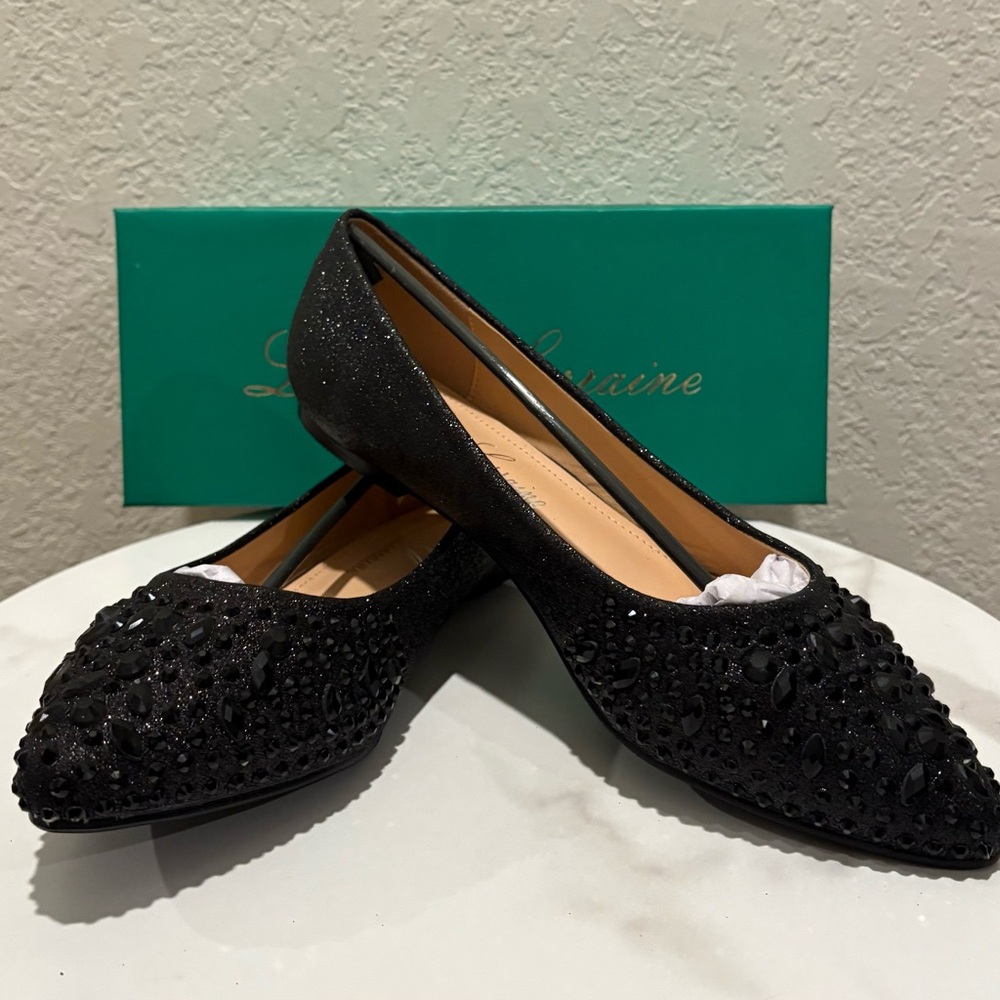 Lauren Lorraine Kelsey Black Slip-On Shoe Size: 11 NWT
